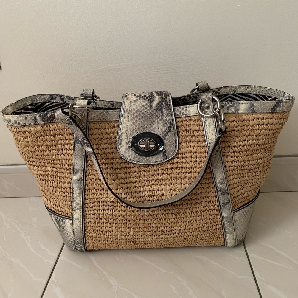 Coach Straw Tote Bag